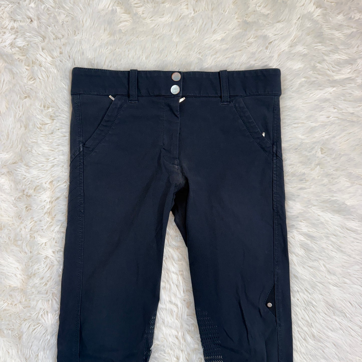 Women’s Size IT46 Navy Equiline Knee Patch Horseback Riding Breeches