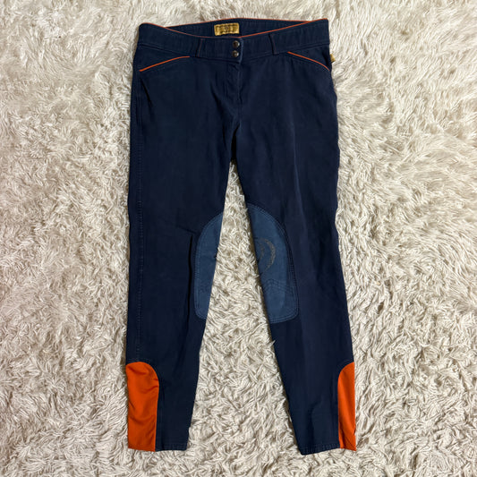 Women’s Size 30R Navy Devon Aire Knee Patch Horseback Riding Breeches