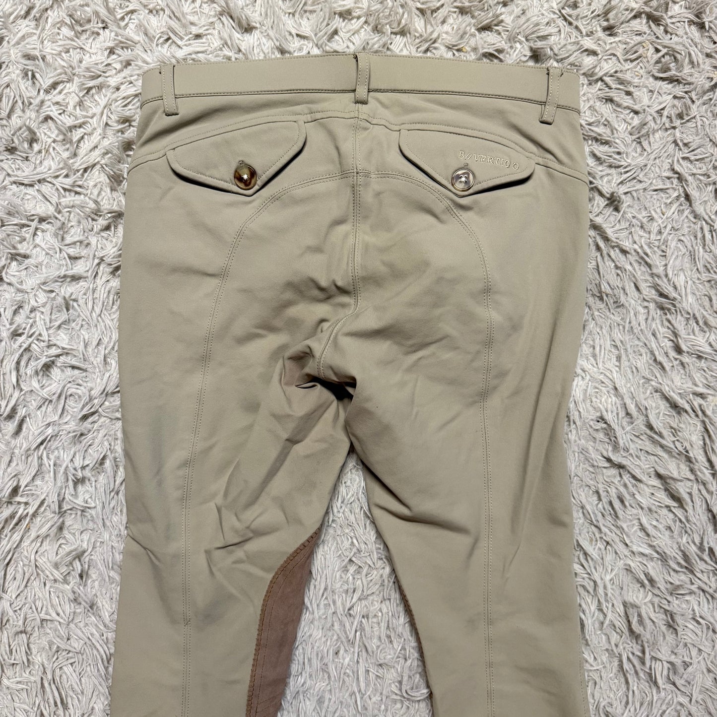 Women’s Size 30R Tan B Vertigo Knee Patch Horseback Riding Breeches