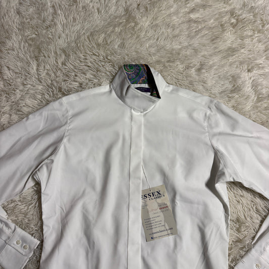 New Women’s Size 38 White Essex Classics Long Sleeve Horseback Riding Show Shirt