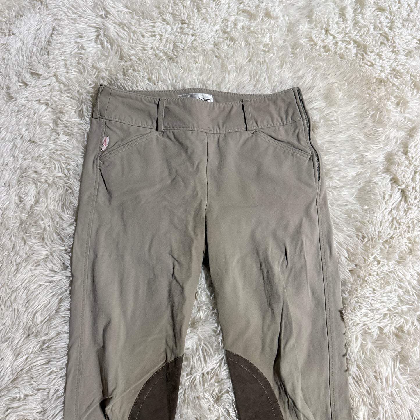 Women’s Size 26R Tan Tailored Sportsman Knee Patch Horseback Riding Breeches