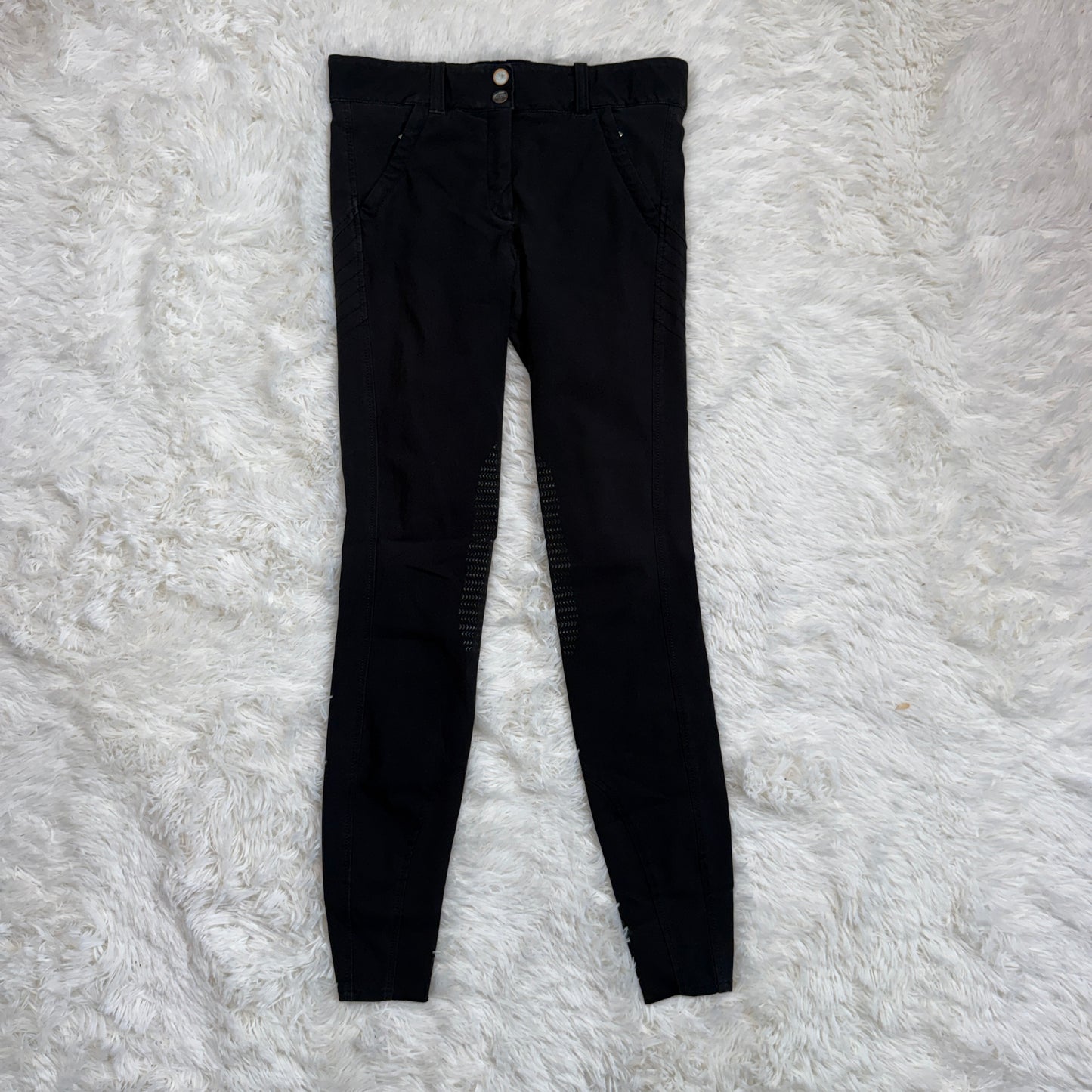 Women’s Size IT46 Black Equiline Knee Patch Horseback Riding Breeches