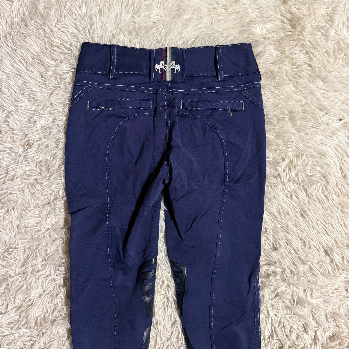 Women’s Size 24R Navy Equine Couture Knee Patch Horseback Riding Breeches