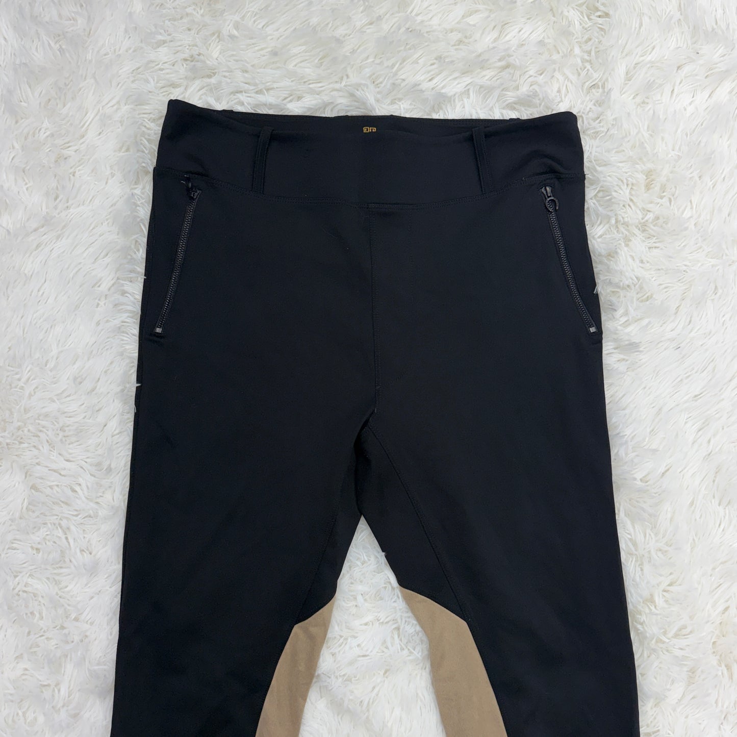 Women’s XL Black Euphoric Equestrian Knee Patch Horseback Riding Breeches
