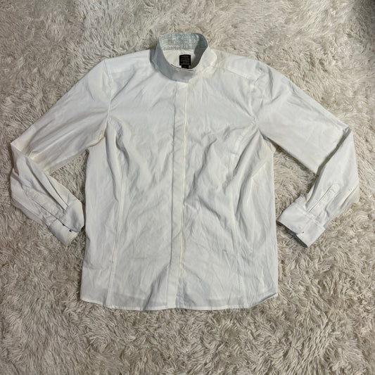 Women’s XXL White Noble Long Sleeve Horseback Riding Show Shirt