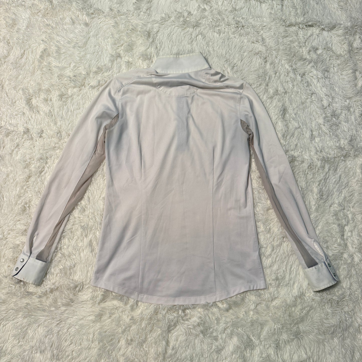 Women’s Medium White Beacon Hill Long Sleeve Horseback Riding Show Shirt