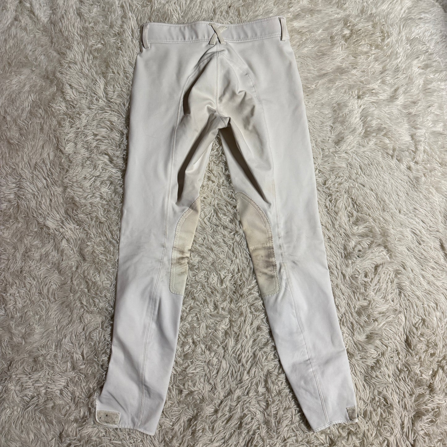 Women’s Size 26R White Romfh Knee Patch Horseback Riding Breeches