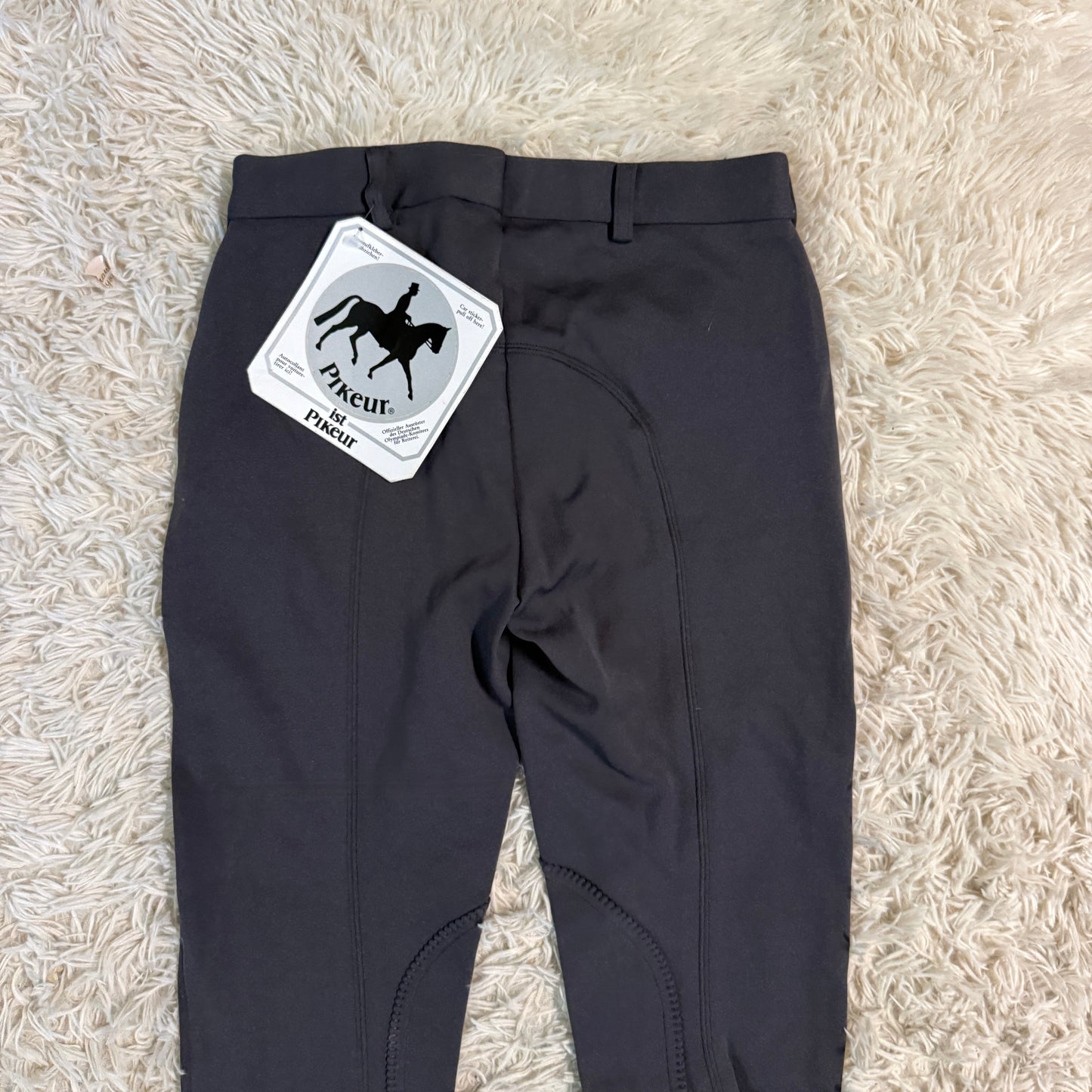 New Child’s Size 16R Grey Pikeur Knee Patch Horseback Riding Breeches