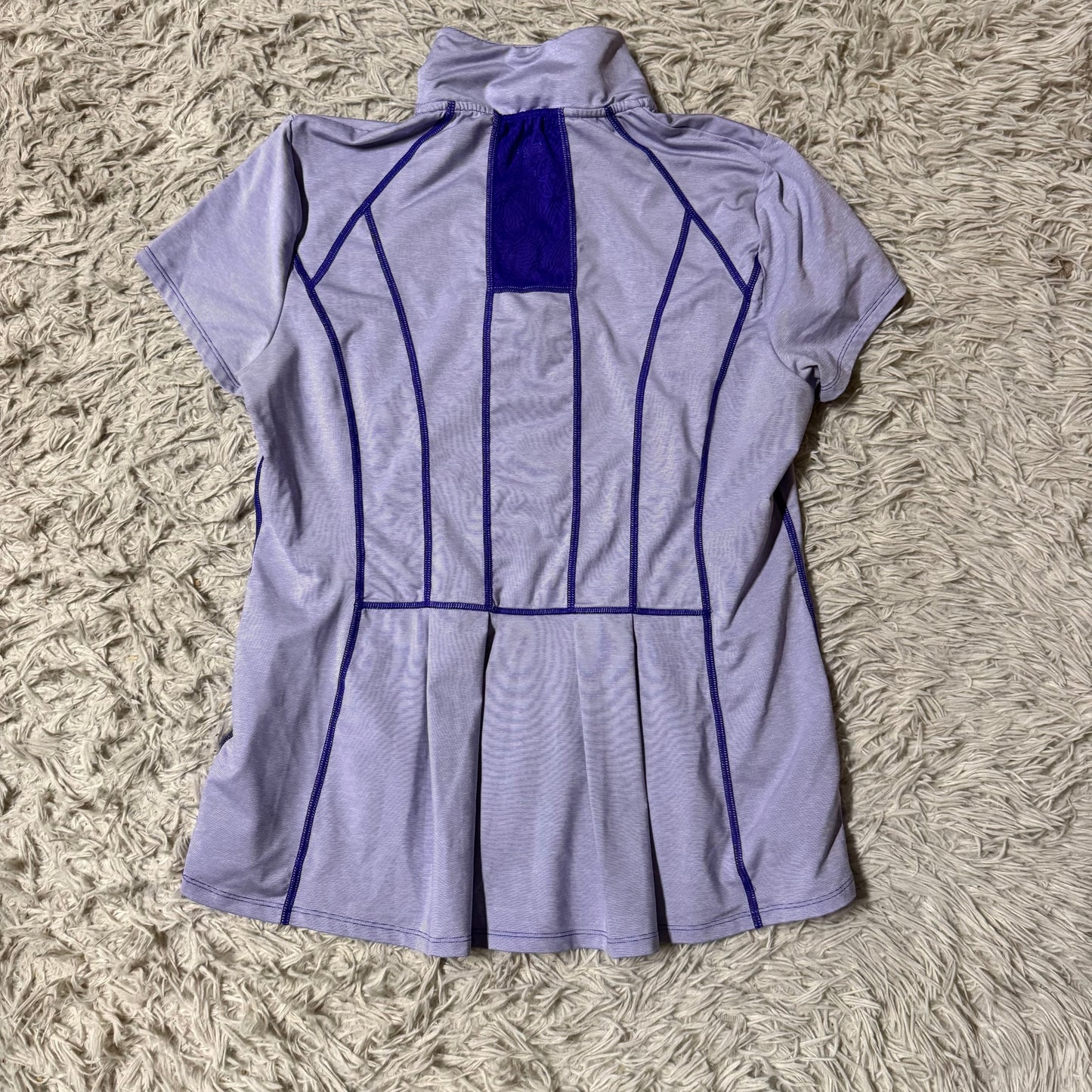 Women’s Large Purple Dover Riding Sport Short Sleeve Horseback Riding Sunshirt