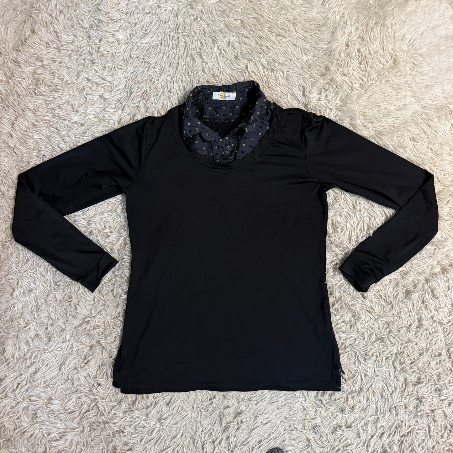 Women’s Medium Black Callidae Long Sleeve Horseback Riding Sunshirt