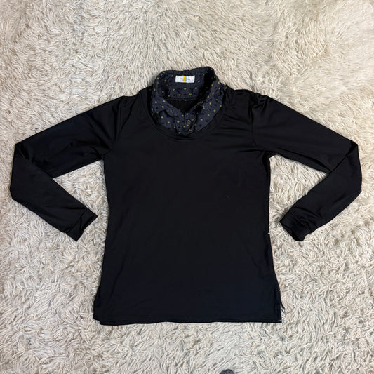 Women’s Medium Black Callidae Long Sleeve Horseback Riding Sunshirt