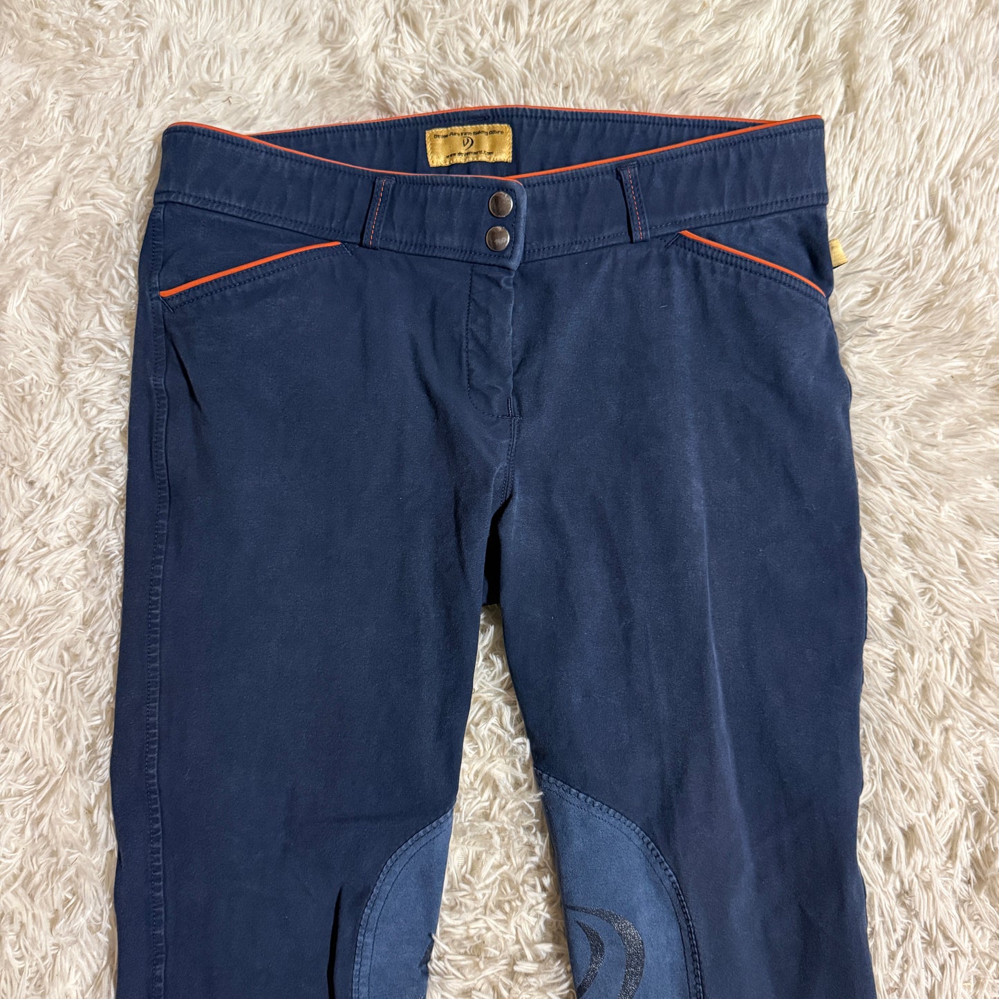 Women’s Size 30R Navy Devon Aire Knee Patch Horseback Riding Breeches