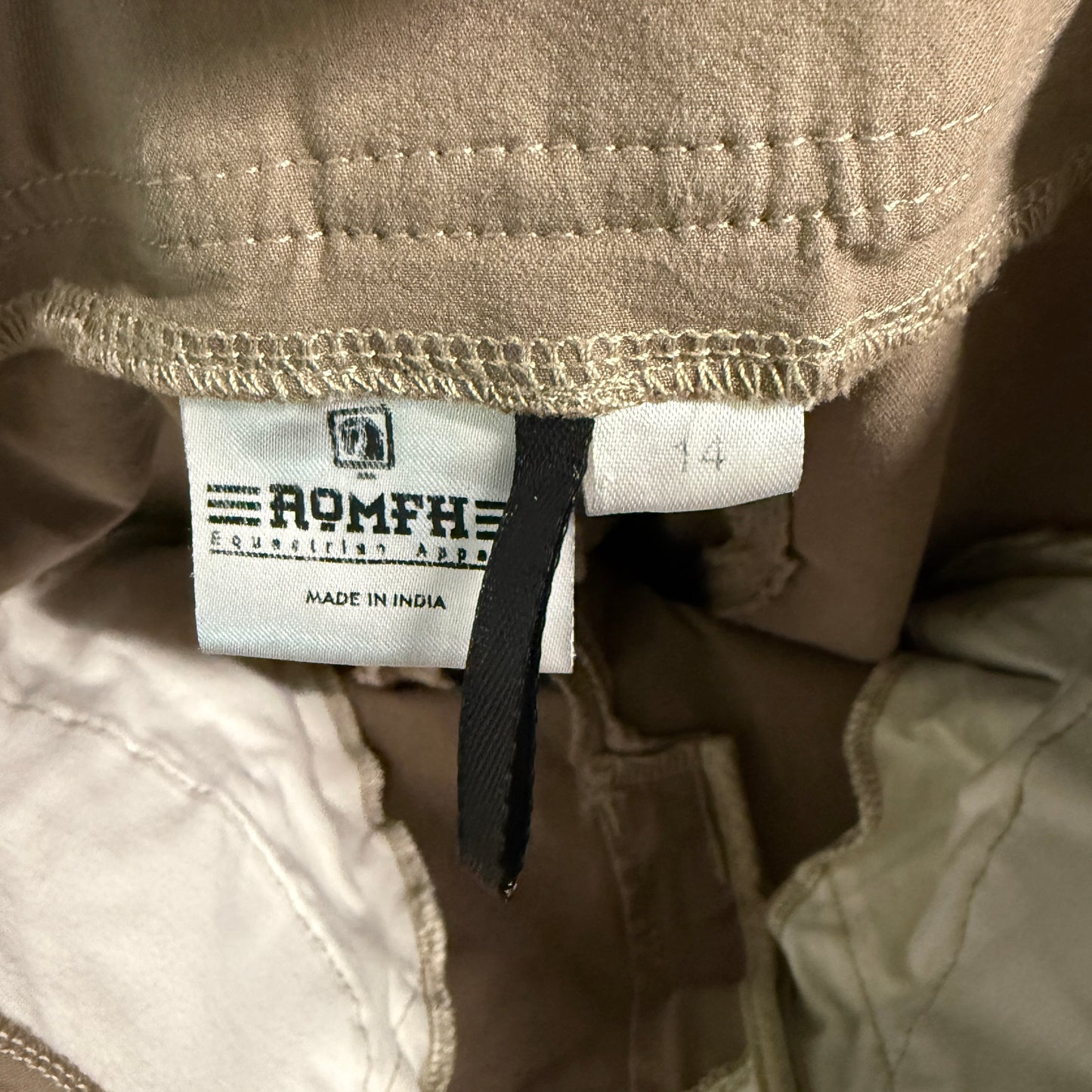 Child’s Size 14R Tan Romfh Knee Patch Horseback Riding Jodphurs