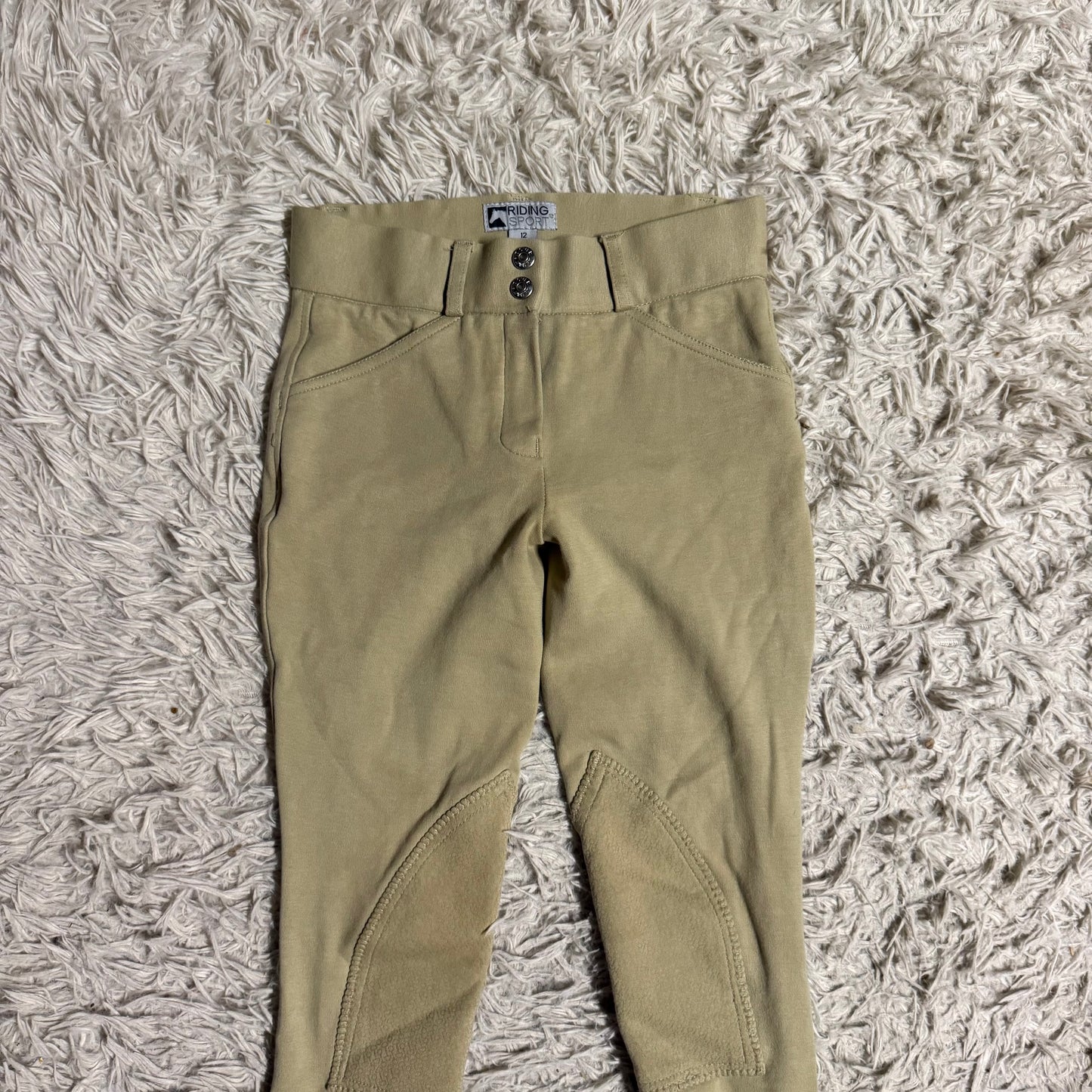 Girl’s Size 12 Tan Dover Riding Sport Knee Patch Horseback Riding Jodphurs