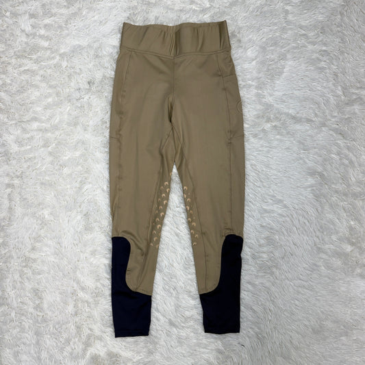 Women’s Small Tan Kathryn Lily Knee Patch Horseback Riding Tights