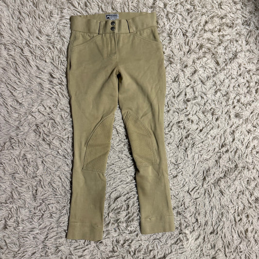 Girl’s Size 12 Tan Dover Riding Sport Knee Patch Horseback Riding Jodphurs