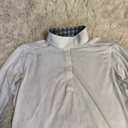 Women’s XL White Essex Classics Long Sleeve Horseback Riding Show Shirt