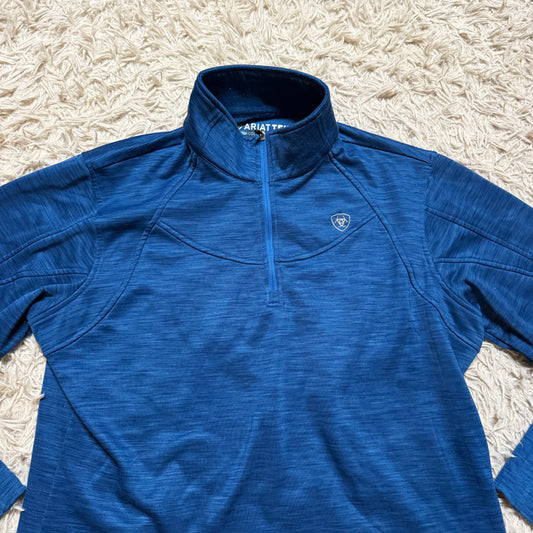 Women’s XL Blue Ariat Long Sleeve Horseback Riding Winter Quarter Zip Pullover