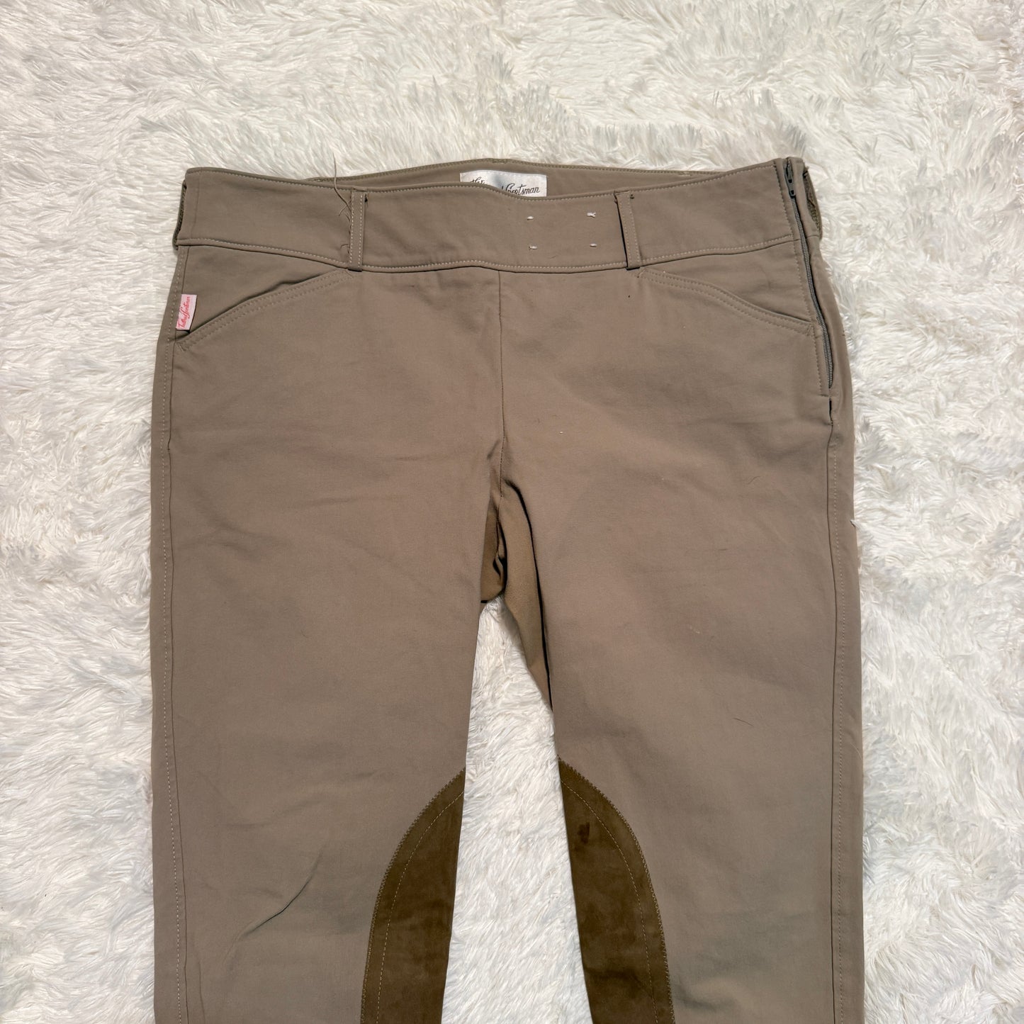 Women’s Size 34R Tan Tailored Sportsman Knee Patch Horseback Riding Breeches