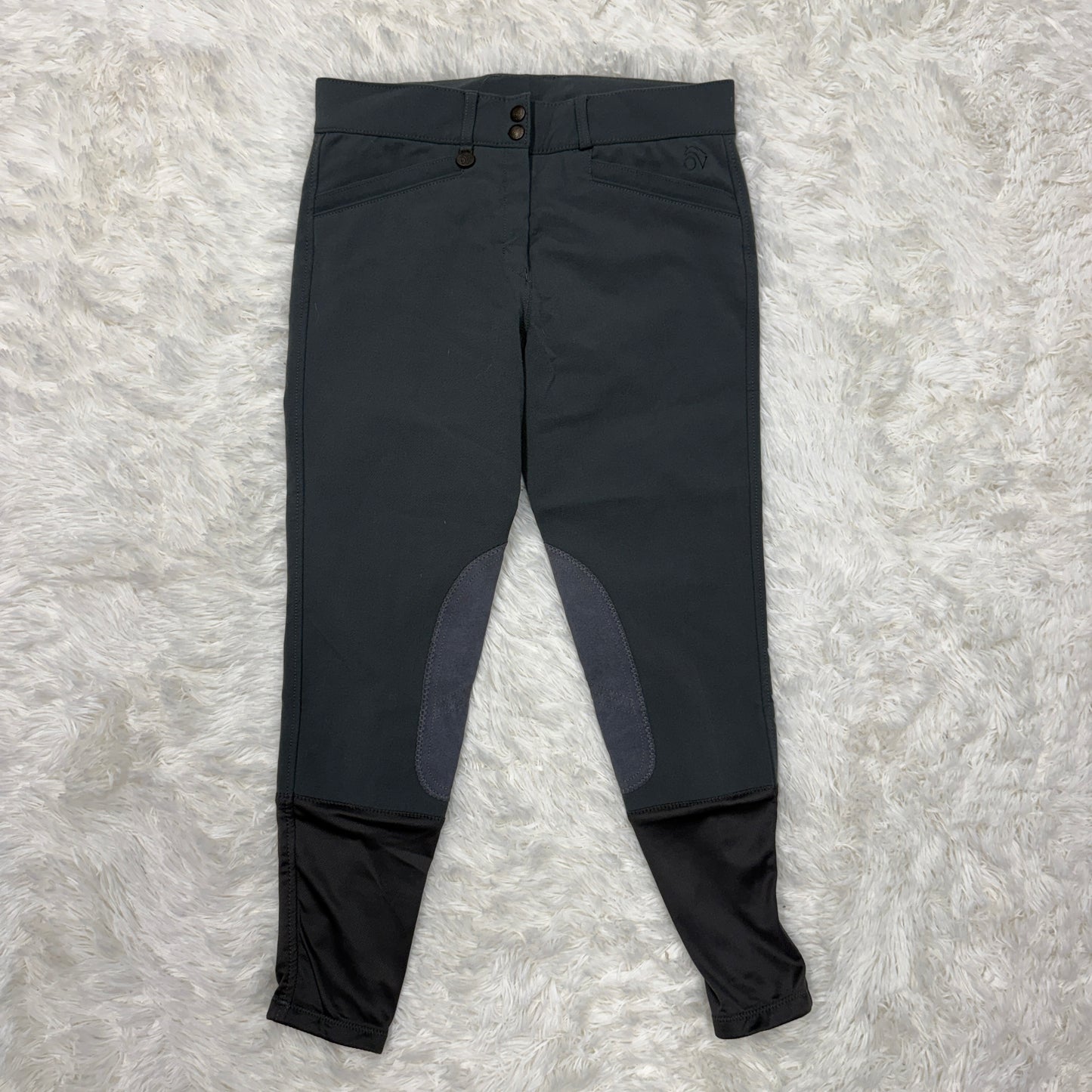 Women’s Size 30R Grey Ovation Knee Patch Horseback Riding Breeches