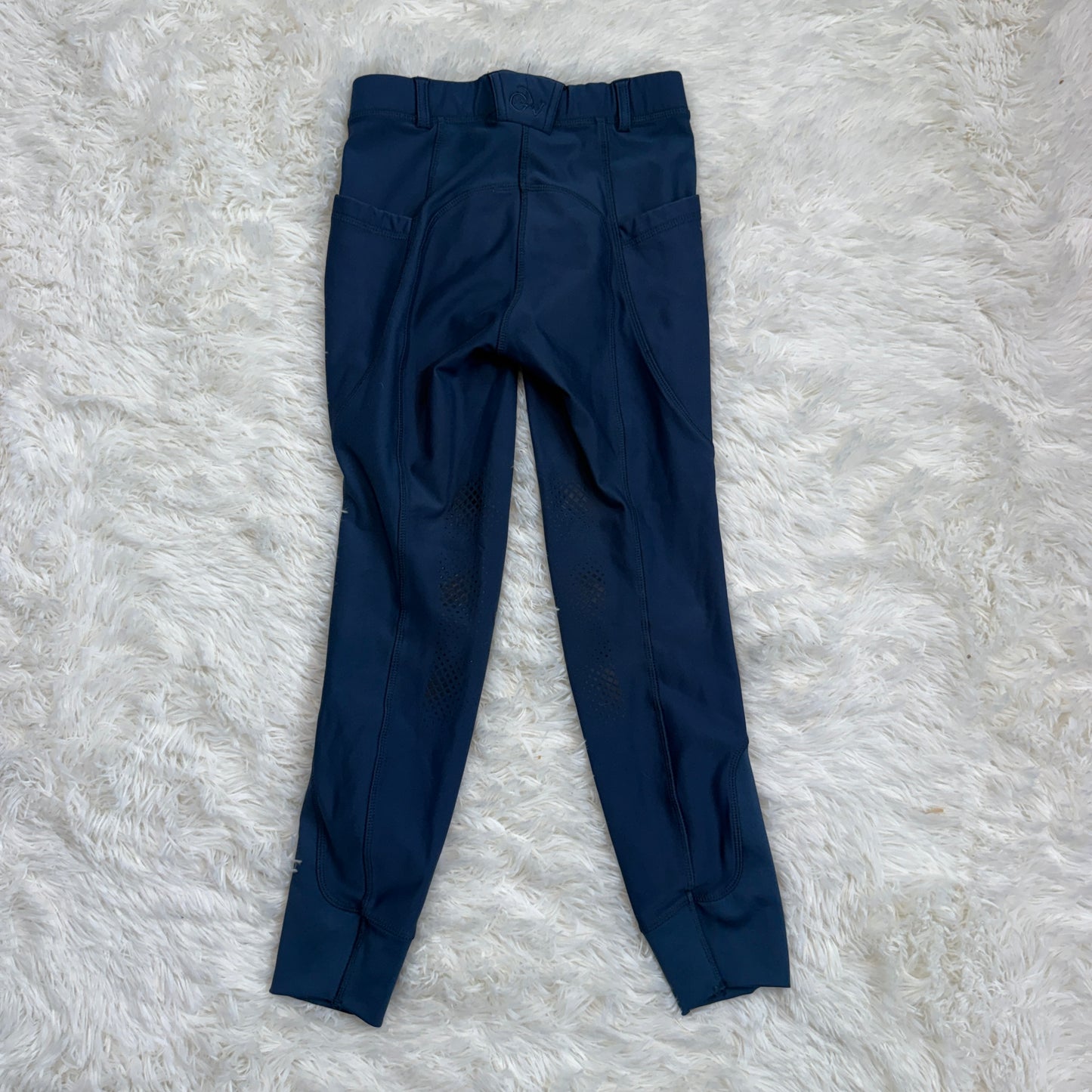 Child’s Large Blue Ovation Winter Knee Patch Horseback Riding Tights