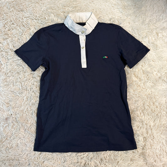 Child’s XXL Navy Equiline Short Sleeve Horseback Riding Show Shirt