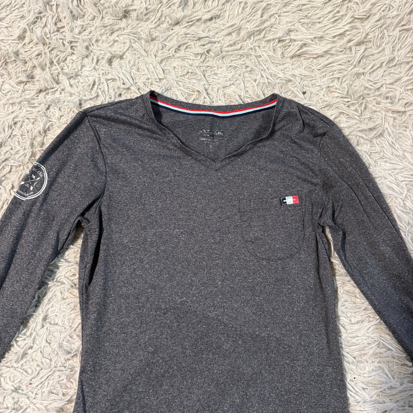 Women’s Small Grey Hunt Club Long Sleeve Horseback Riding Shirt