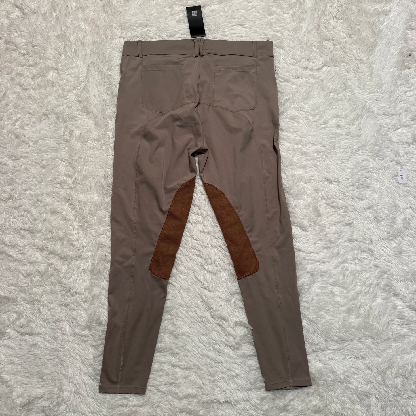 New Women’s Size 2XL Tan Beroy Knee Patch Horseback Riding Tights
