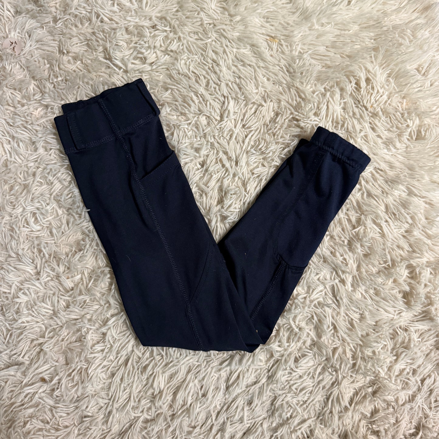 Child’s Size 8 Navy Ovation Knee Patch Horseback Riding Tights