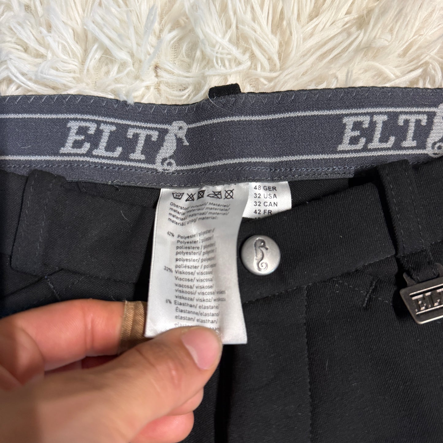 Women’s Size 32R Black ELT Full Seat Horseback Riding Breeches