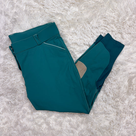 Women’s Size 44R Green Smartpak Piper Knee Patch Horseback Riding Breeches