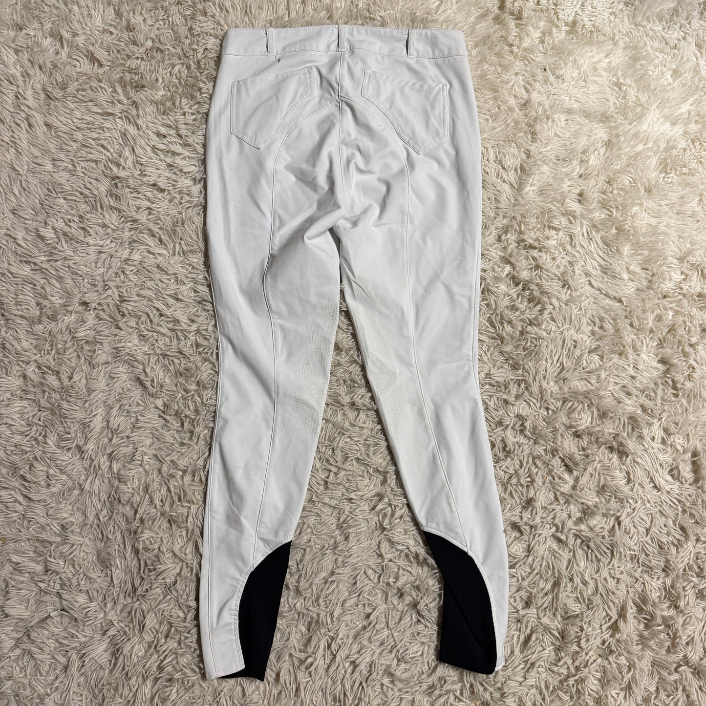 Women’s Medium White Laguso Knee Patch Horseback Riding Breeches
