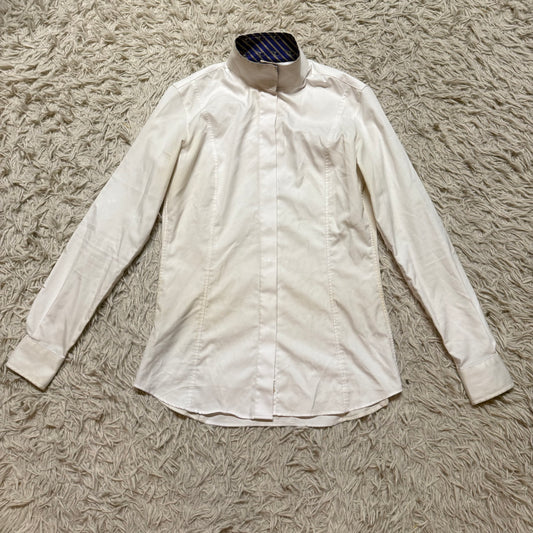 Women’s Small White Essex Classics Long Sleeve Horseback Riding Show Shirt