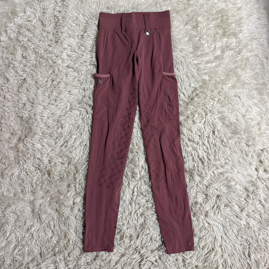 Women’s Size 24R Pink Romfh Knee Patch Horseback Riding Tights