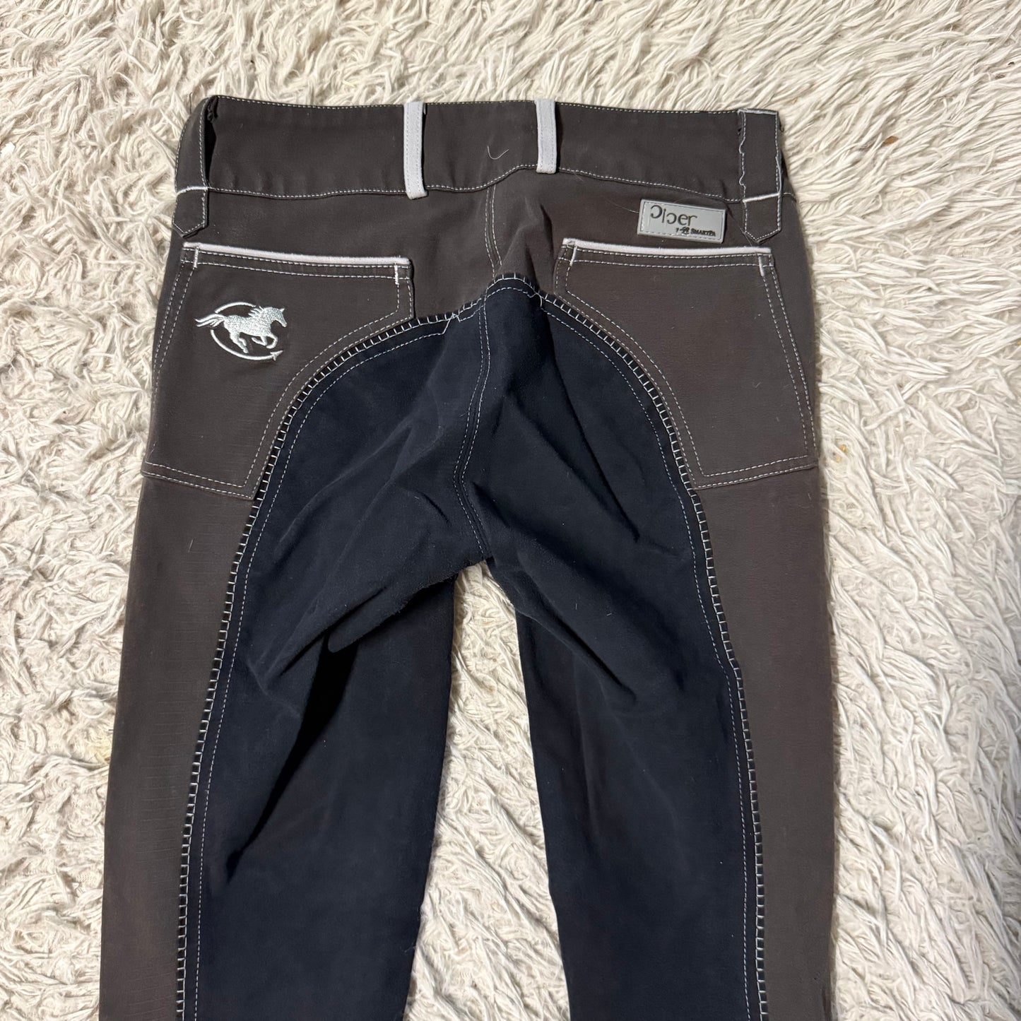 Women’s Size 24R Grey Smartpak Piper Full Seat Horseback Riding Breeches