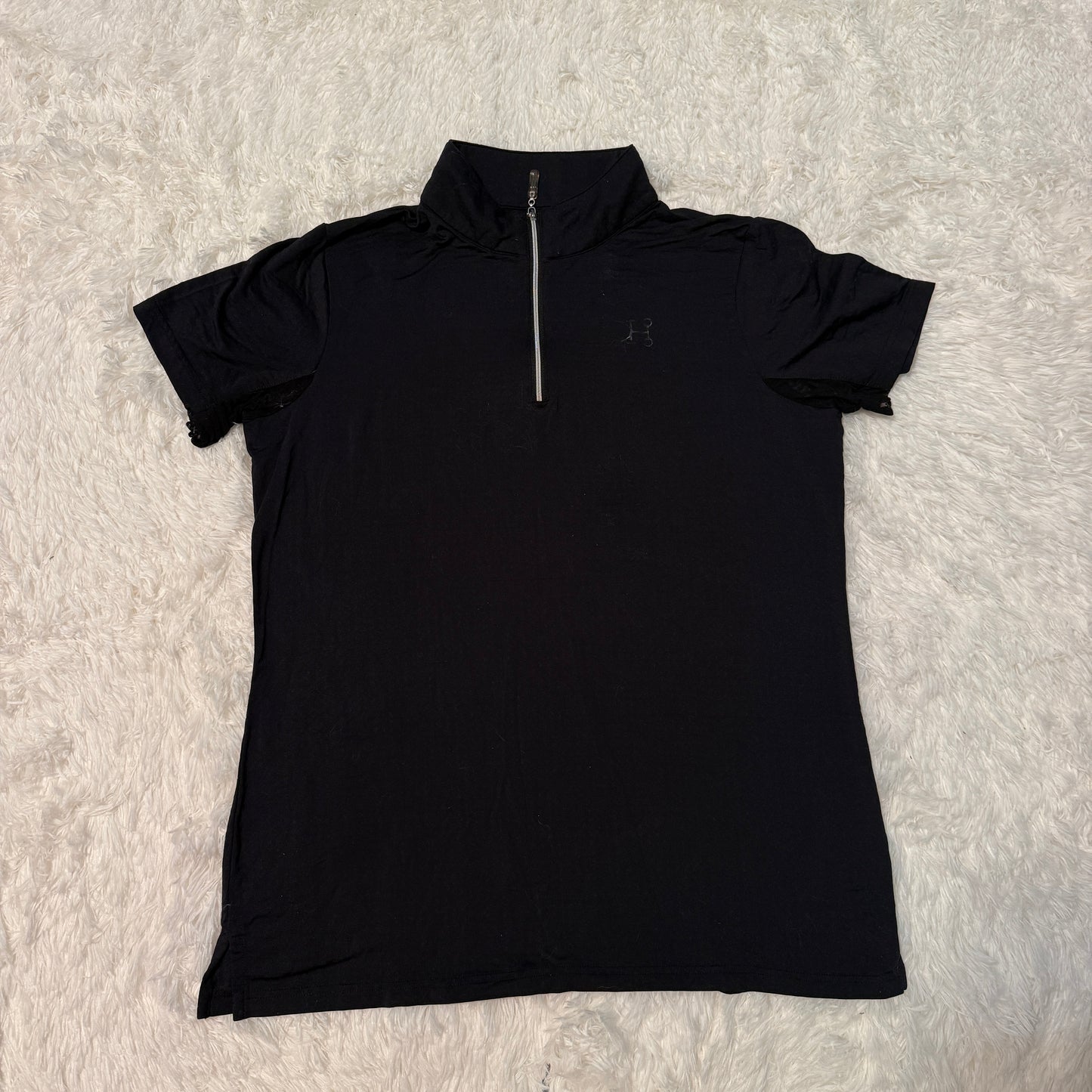 Women’s Large Black Smartpak Short Sleeve Horseback Riding Sunshirt