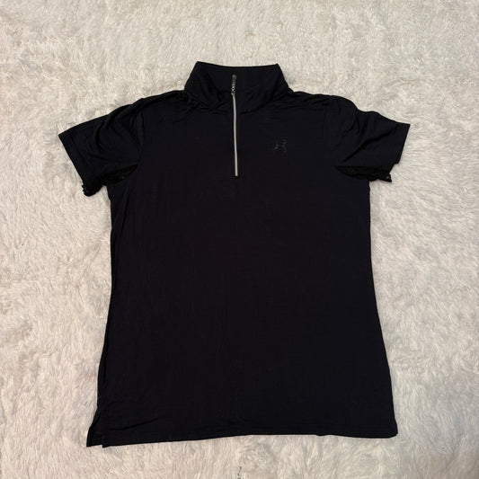Women’s Large Black Smartpak Short Sleeve Horseback Riding Sunshirt