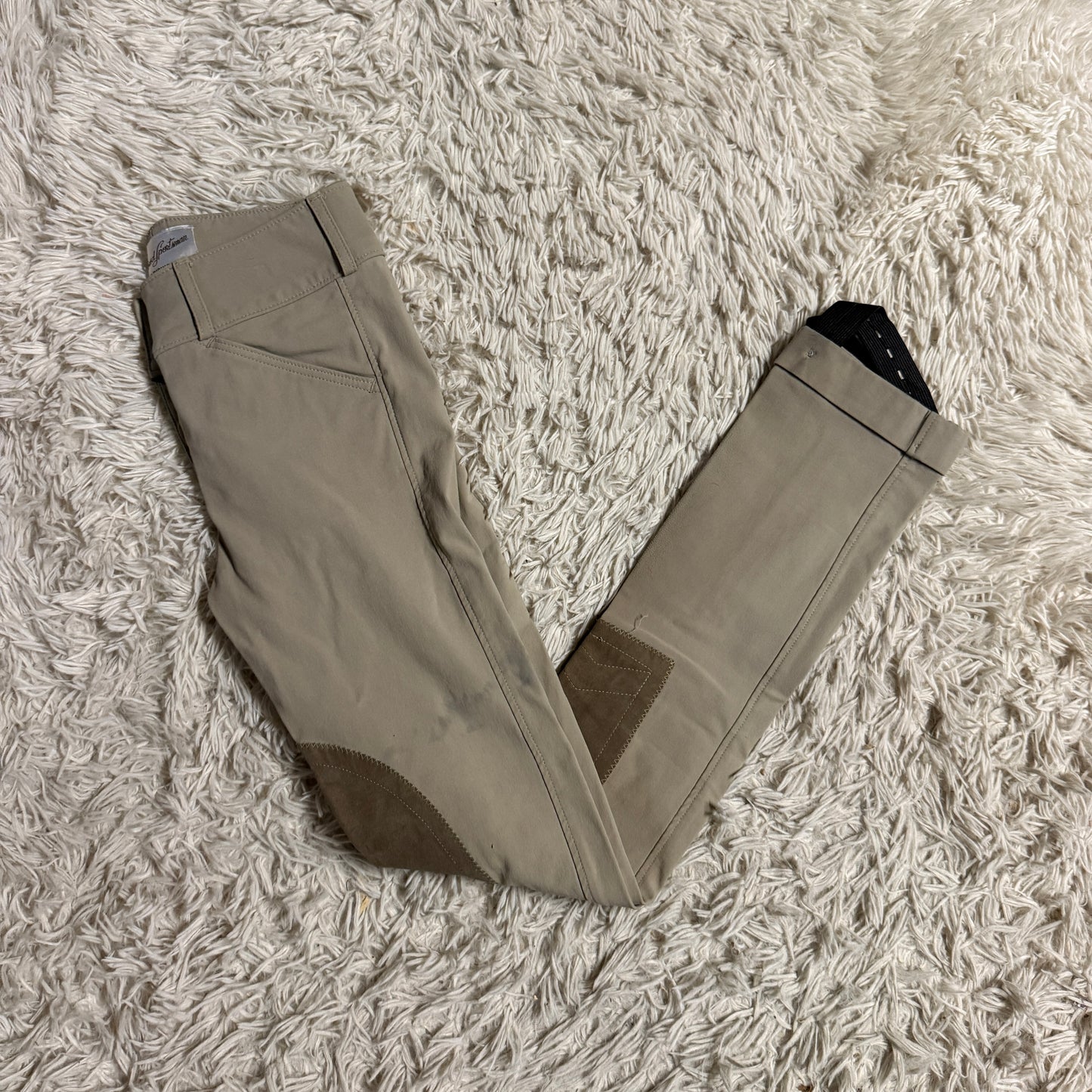 Child’s Size 12R Tan Tailored Sportsman Knee Patch Horseback Riding Breeches