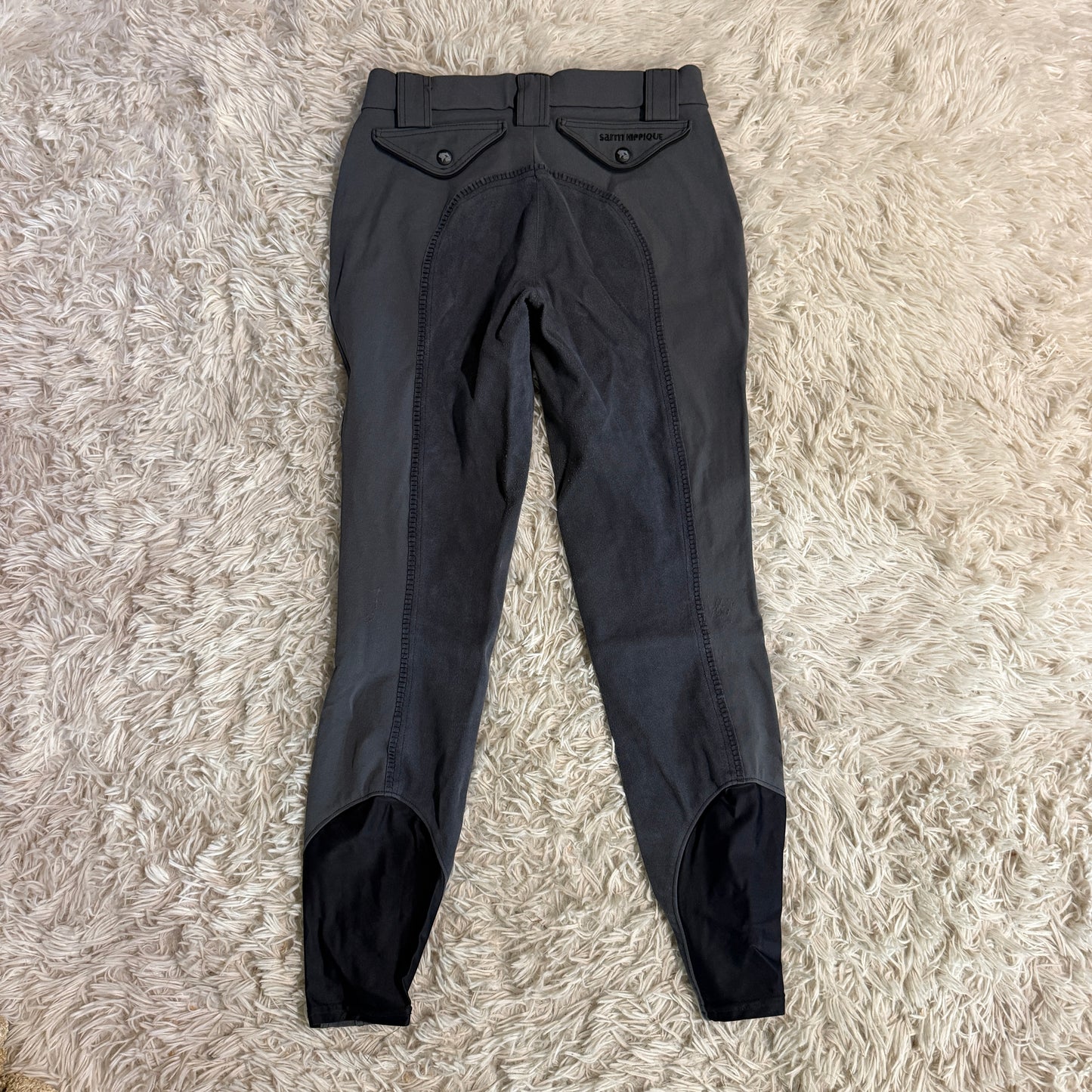 Women’s Size 22R Grey Sarm Hippique Full Seat Horseback Riding Breeches