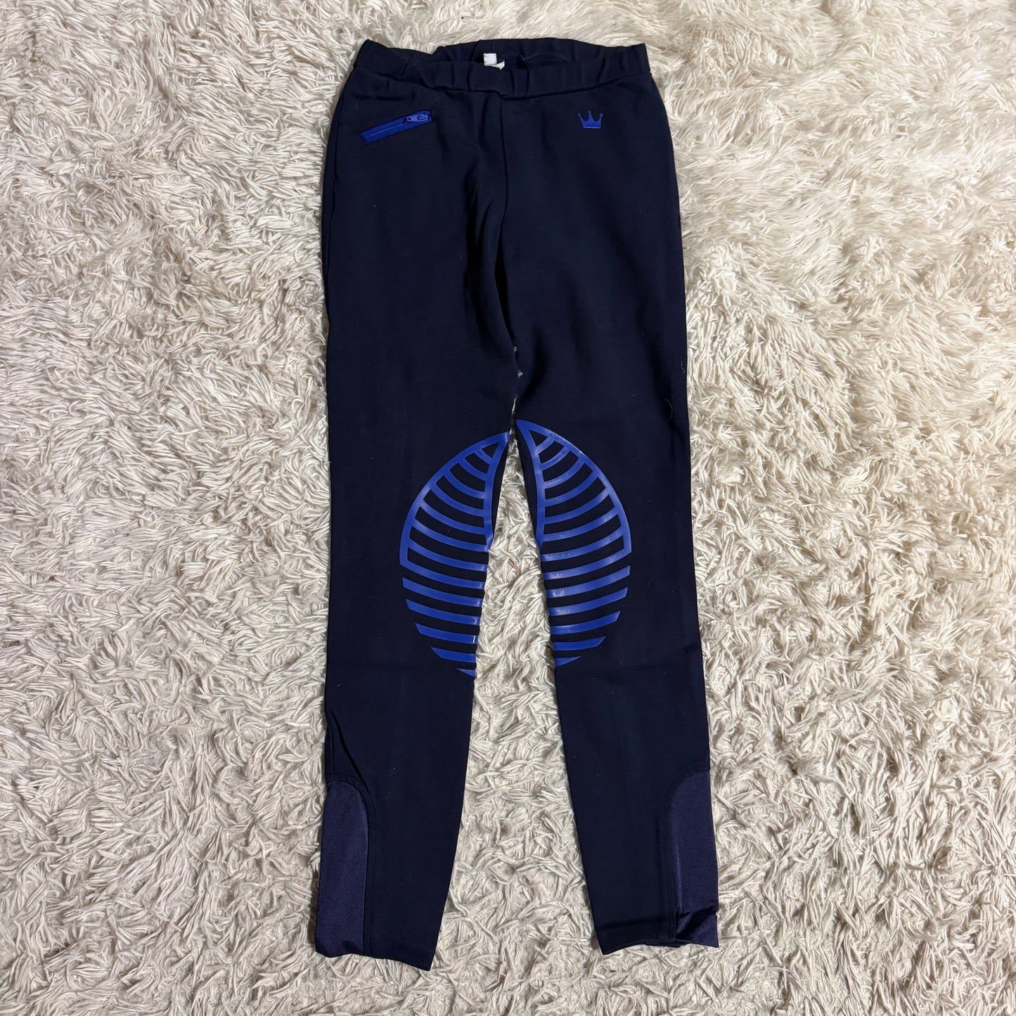 Child’s Size 12R Navy HR Farm Knee Patch Horseback Riding Breeches