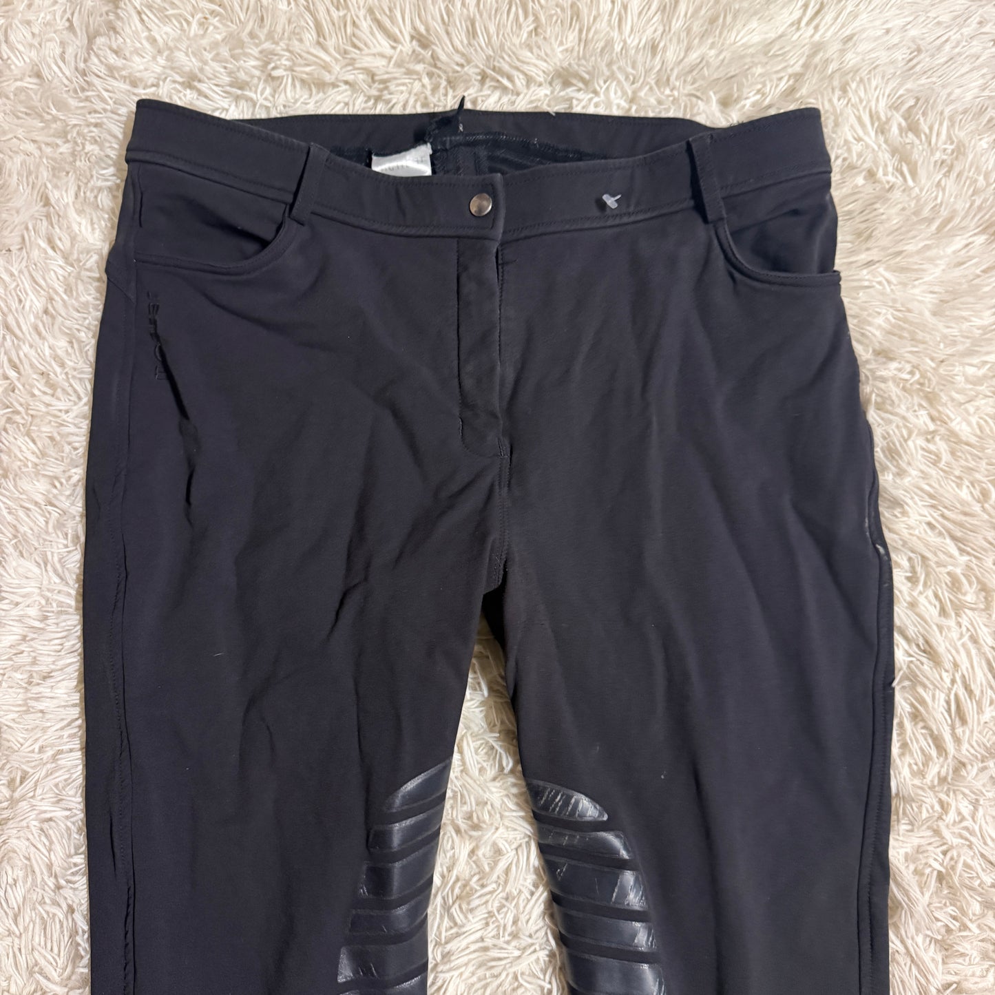 Women’s Size US34R/EU46 Black Montar Knee Patch Horseback Riding Breeches