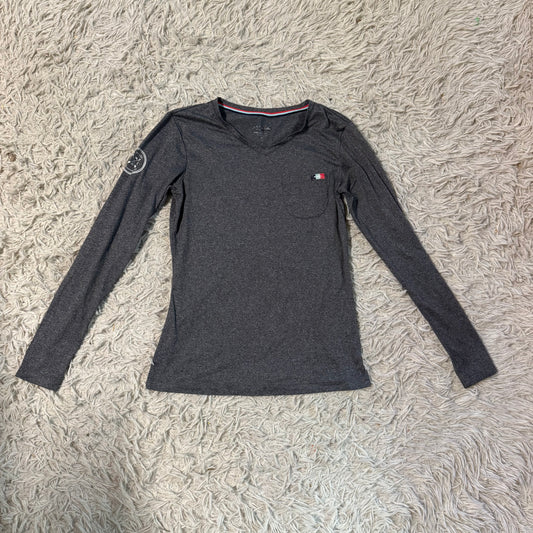 Women’s Small Grey Hunt Club Long Sleeve Horseback Riding Shirt