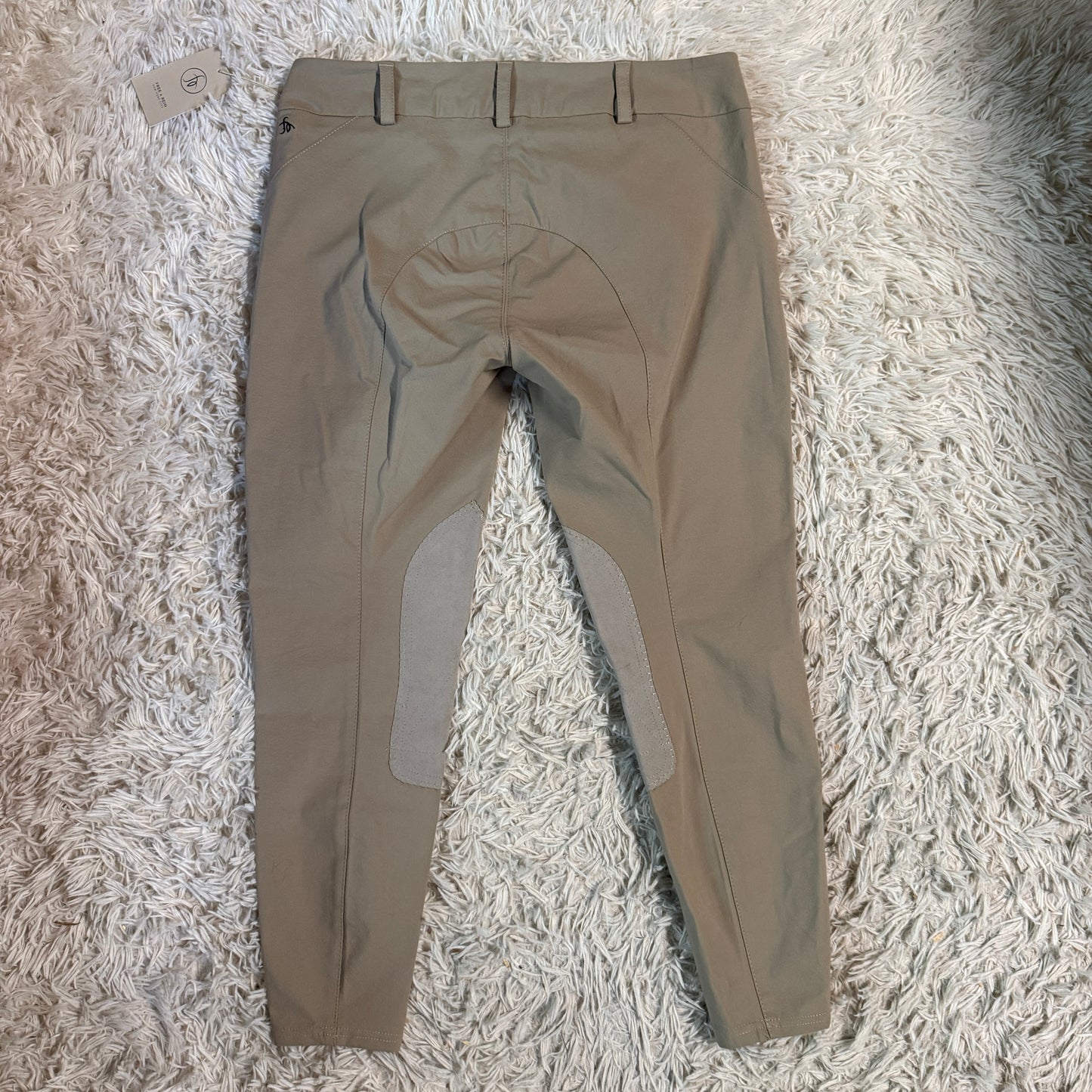 New Women’s Size 34R Tan Free Rein Knee Patch Horseback Riding Breeches