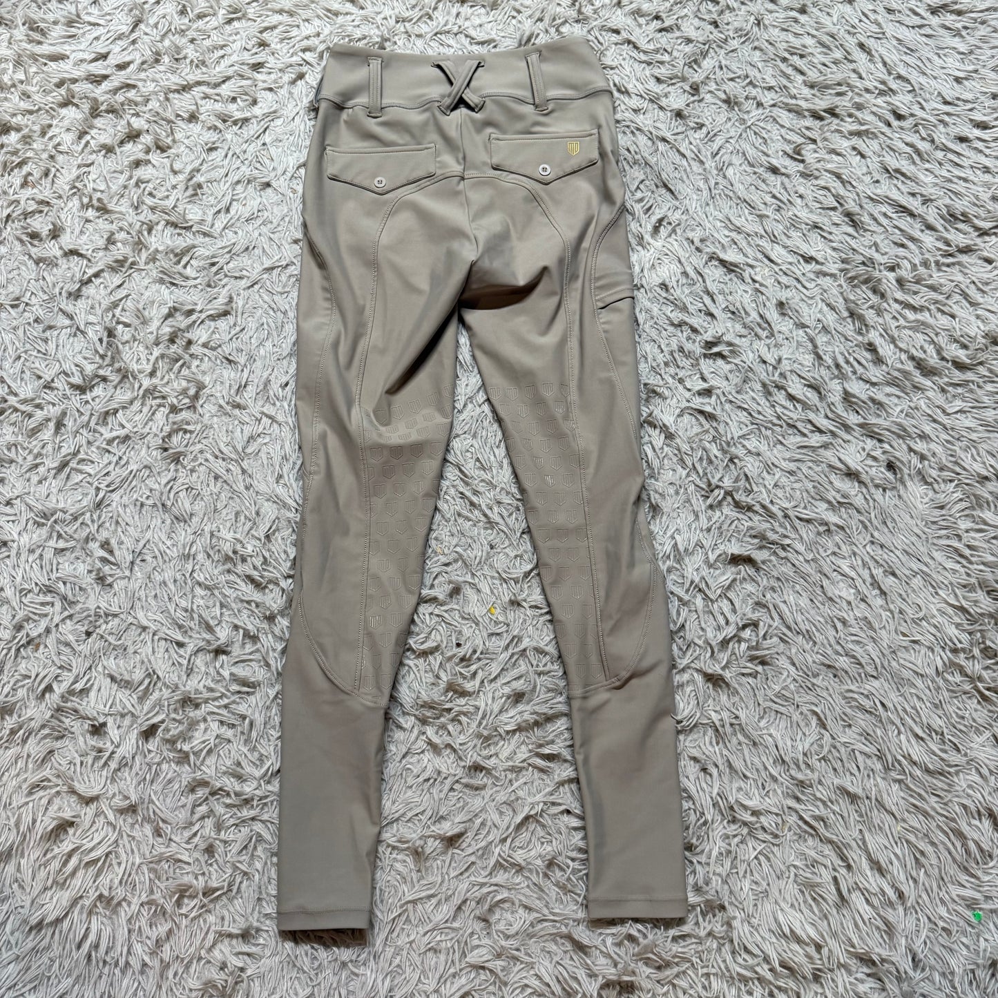 Women’s XS Tan Maya Delorez Knee Patch Horseback Riding Breeches