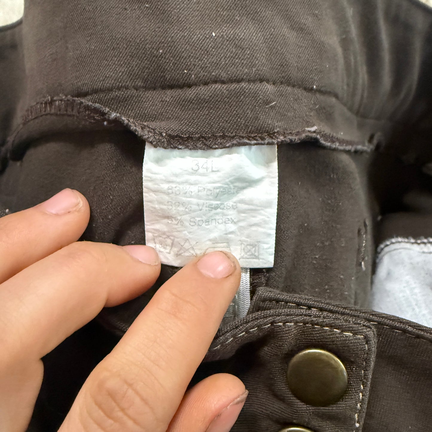 Women’s Size 34L Brown Smartpak Piper Knee Patch Horseback Riding Breeches