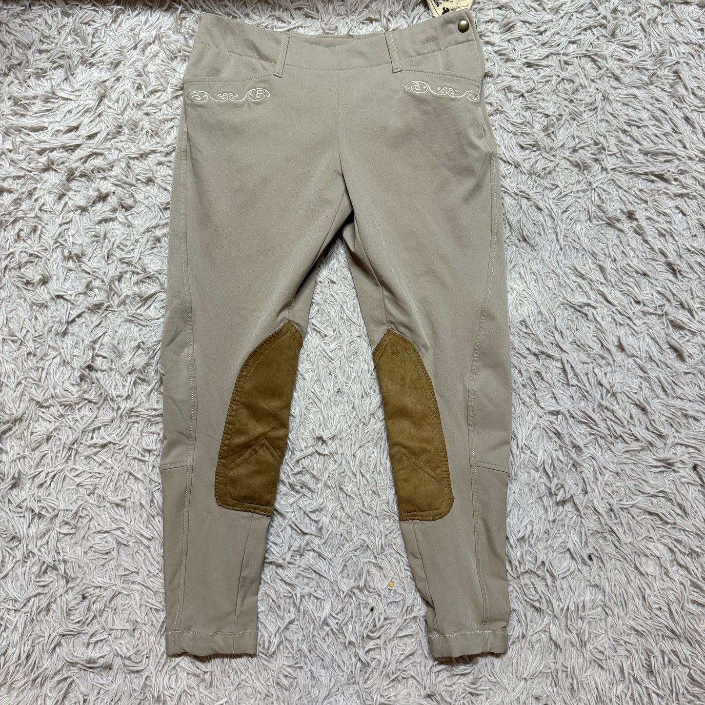 New Women’s Size 26R Tan Equine Couture Knee Patch Horseback Riding Breeches