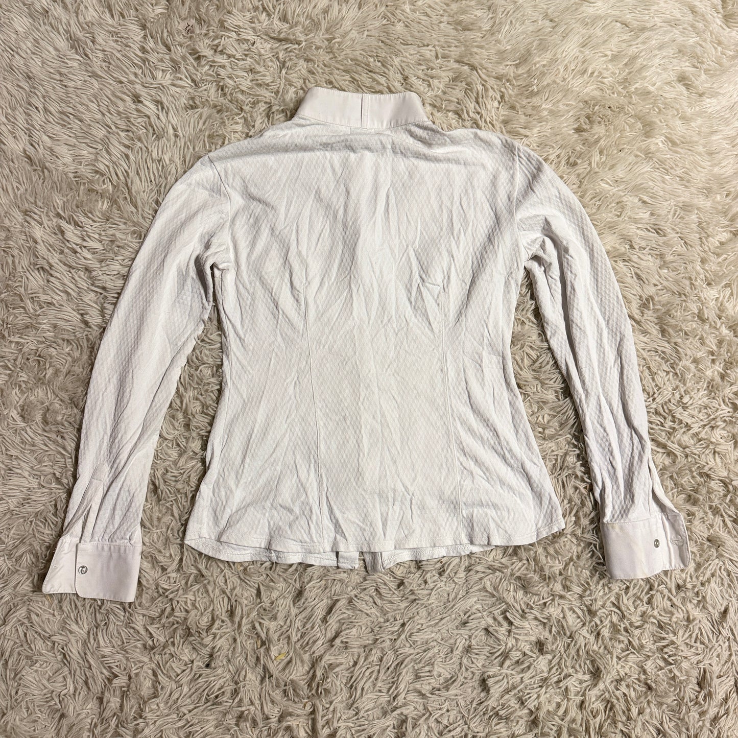 Women’s Size IT40 White Animo Long Sleeve Horseback Riding Show Shirt