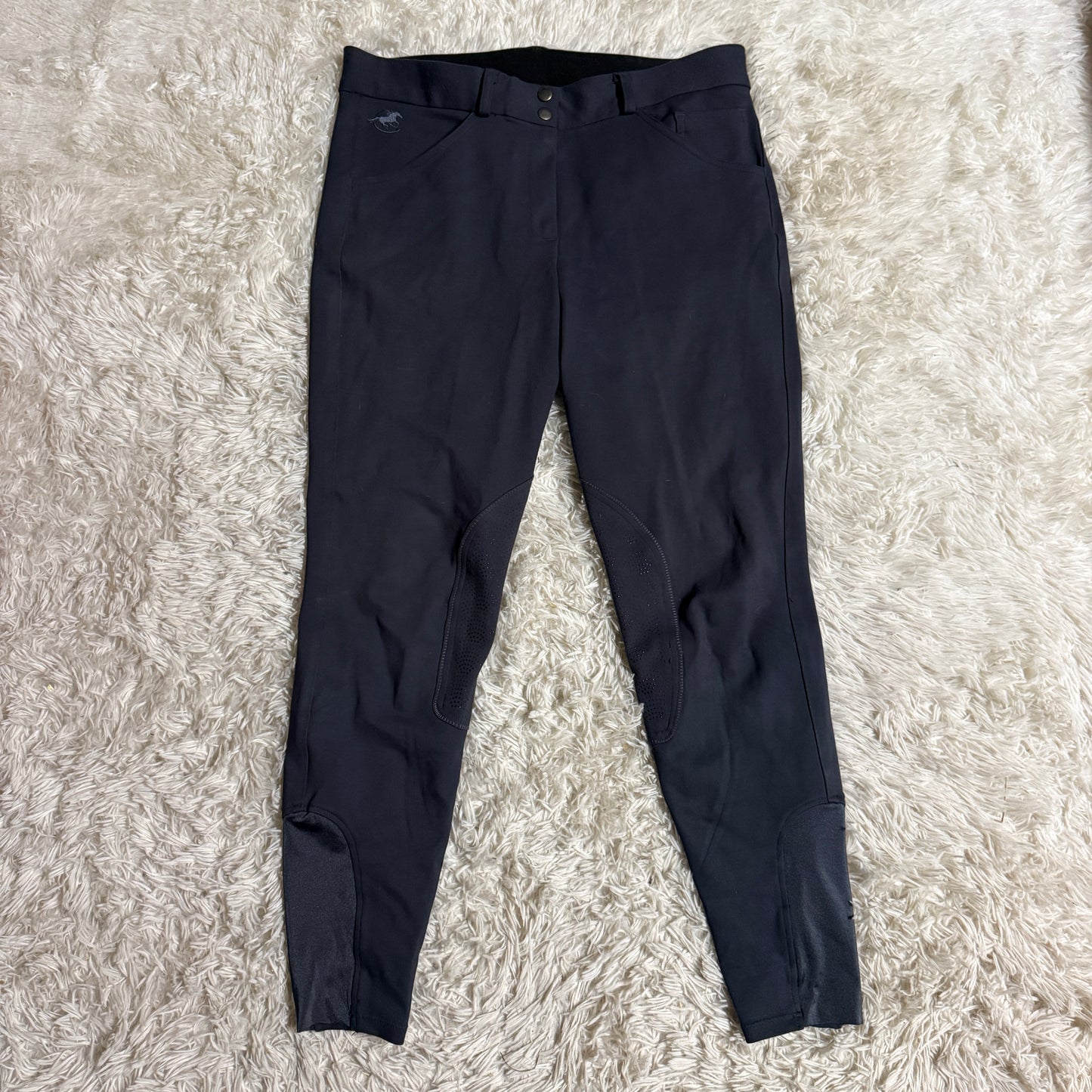 Women’s Size 36L Grey Smartpak Knee Patch Horseback Riding Breeches