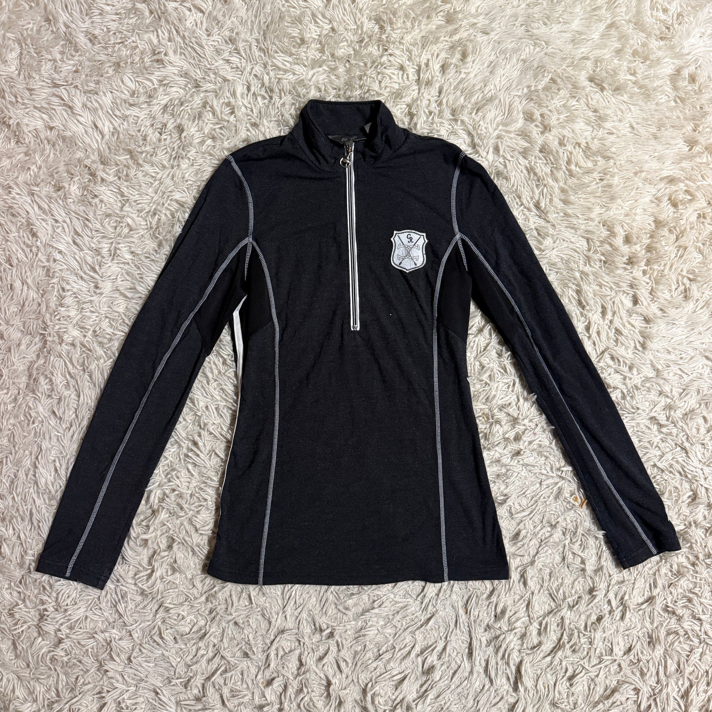 Women’s Small Dark Grey Goode Rider Long Sleeve Horseback Riding Shirt