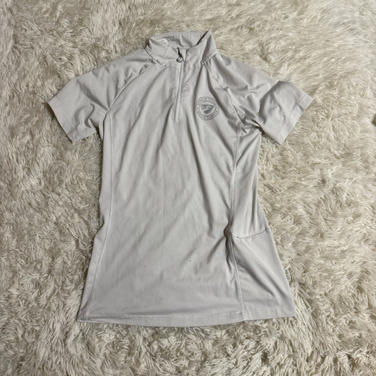Women’s Small White Aubrion Short Sleeve Horseback Riding Sunshirt